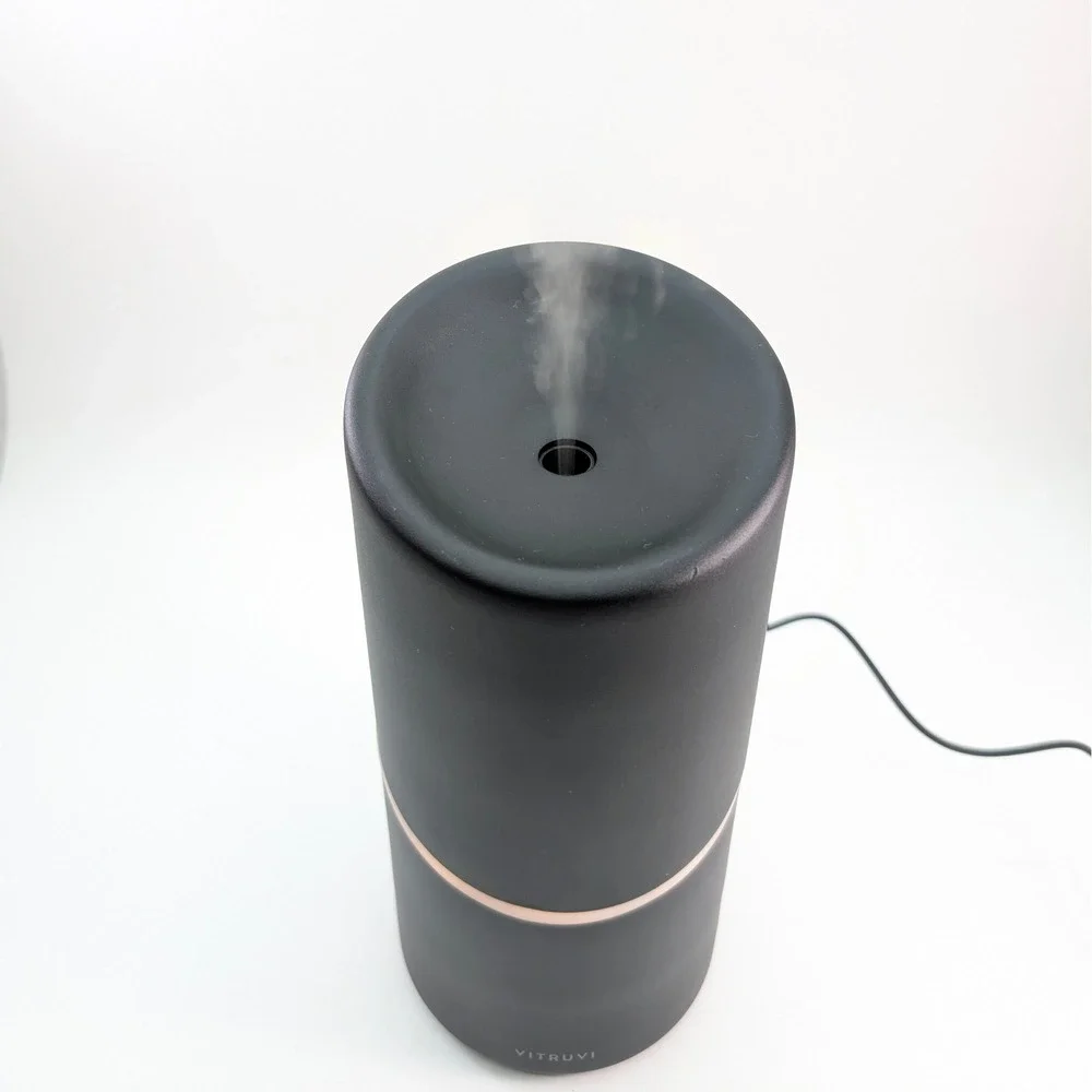 Vitruvi Move Essential Oil Diffuser Charcoal Black Portable Ultrasonic Corded‎